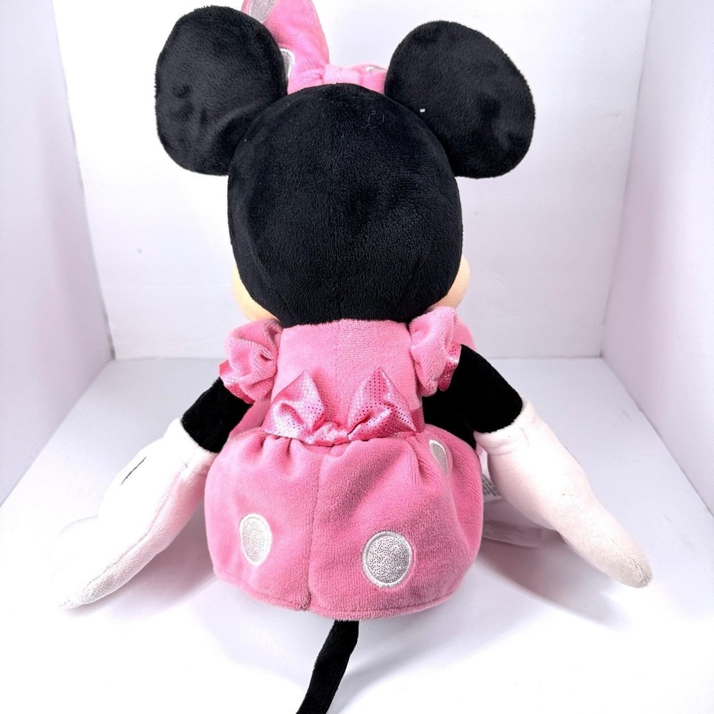 Disney‎ Store Minnie Mouse Large 27" Pink Polka Dot Plush Stuffed Animal - Picture 4 of 7